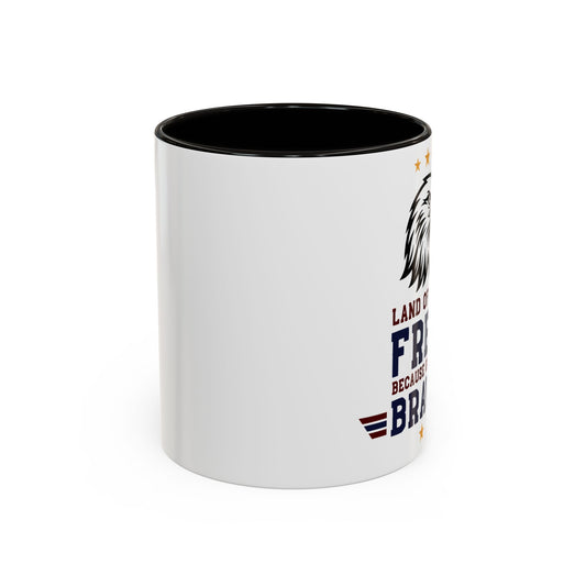 Patriotic Eagle Mug — "Land of the Free Because of the Brave" (11oz/15oz)