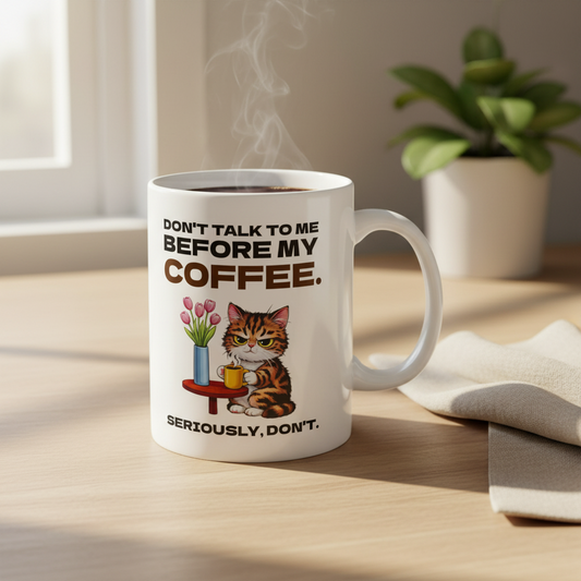 Morning Mood Cat Mug