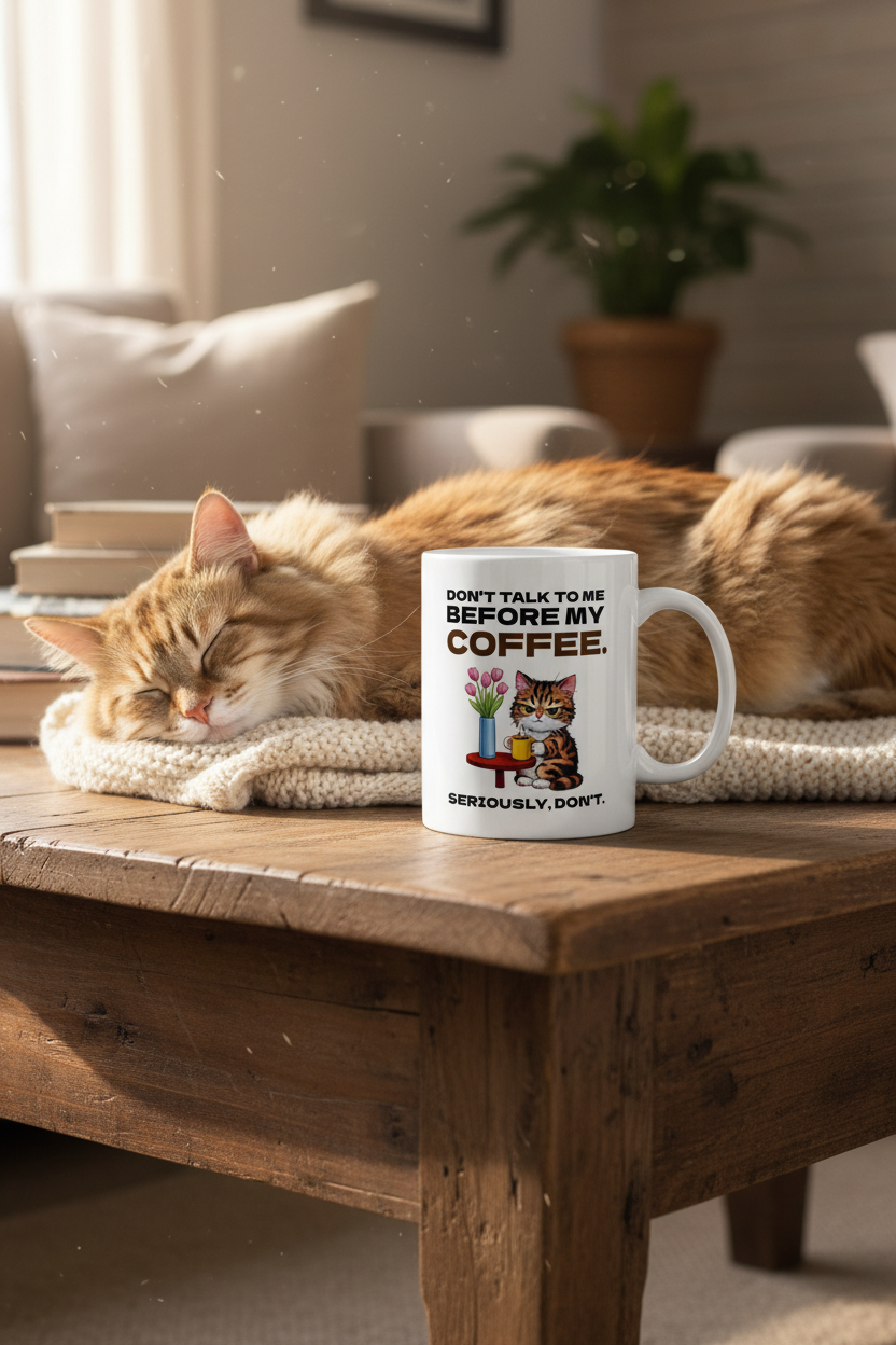 Morning Mood Cat Mug