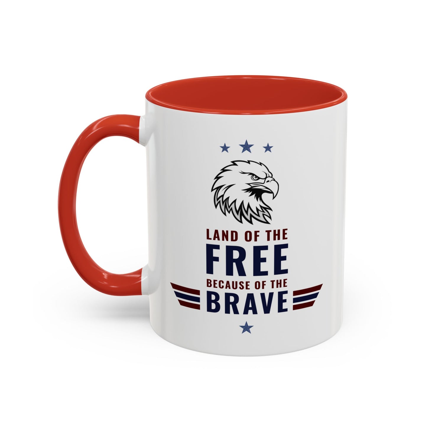 Patriotic Striped Accent Coffee Mug (11/15oz)