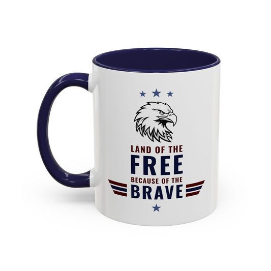 Patriotic Striped Accent Coffee Mug (11/15oz)