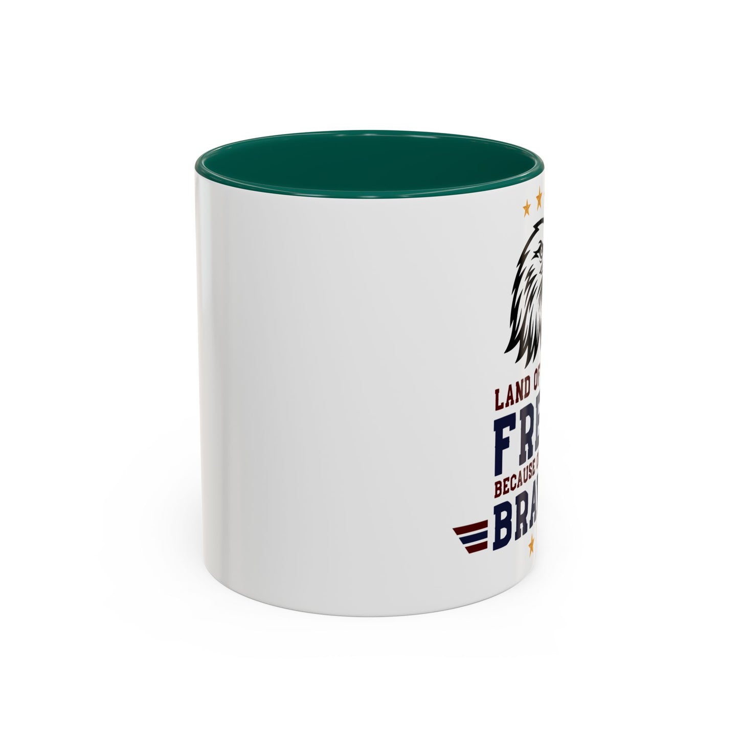 Patriotic Eagle Mug — "Land of the Free Because of the Brave" (11oz/15oz)