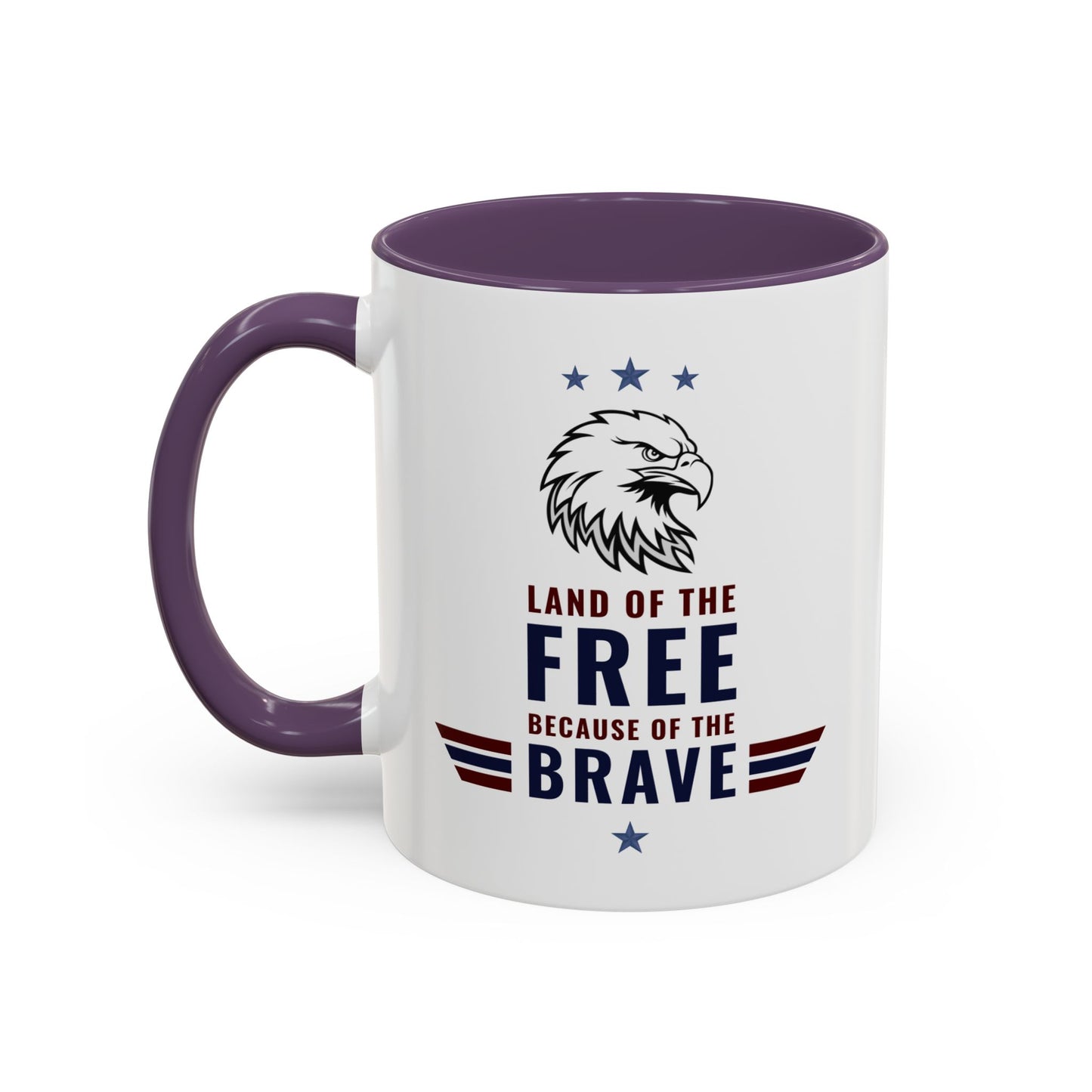 Patriotic Striped Accent Coffee Mug (11/15oz)