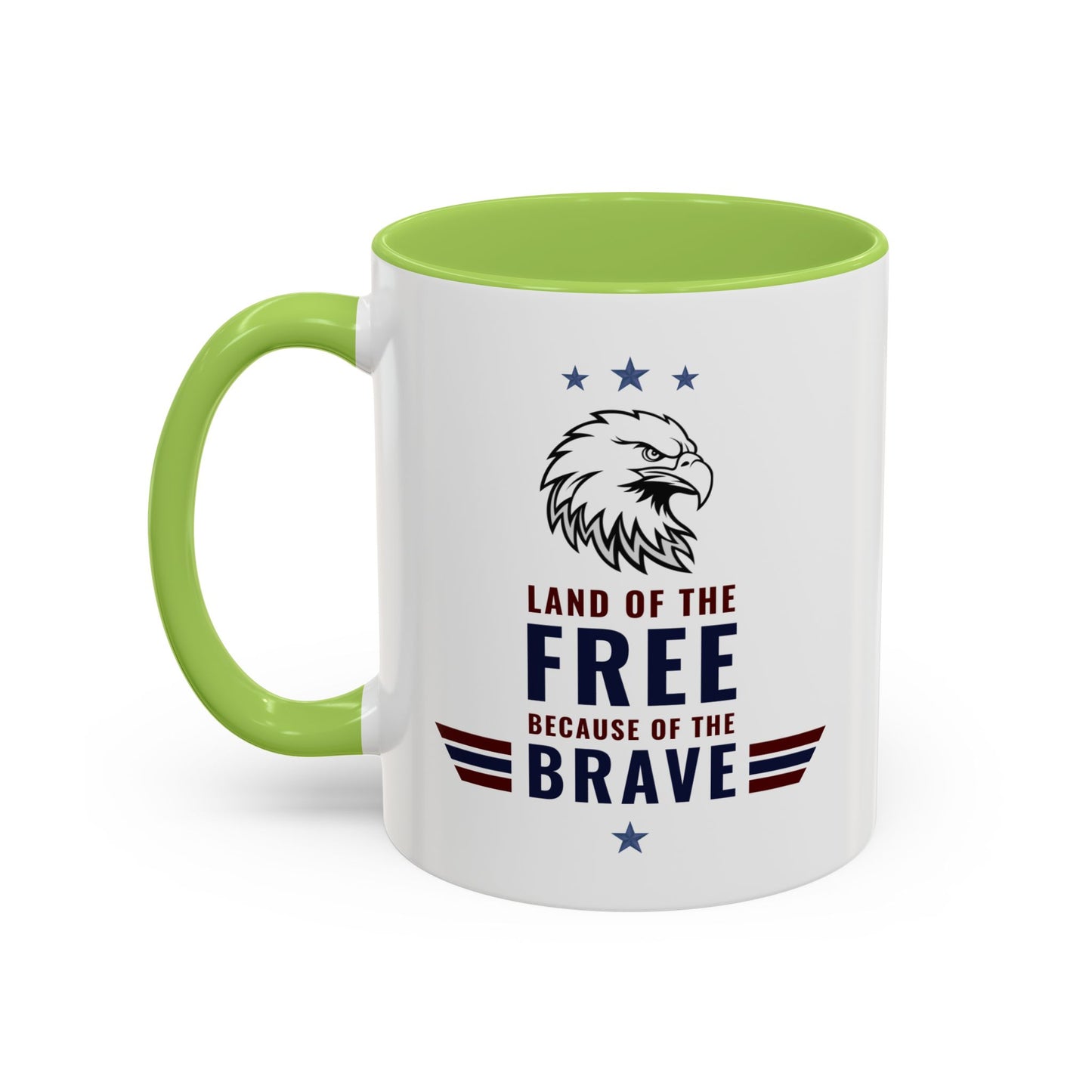 Patriotic Striped Accent Coffee Mug (11/15oz)