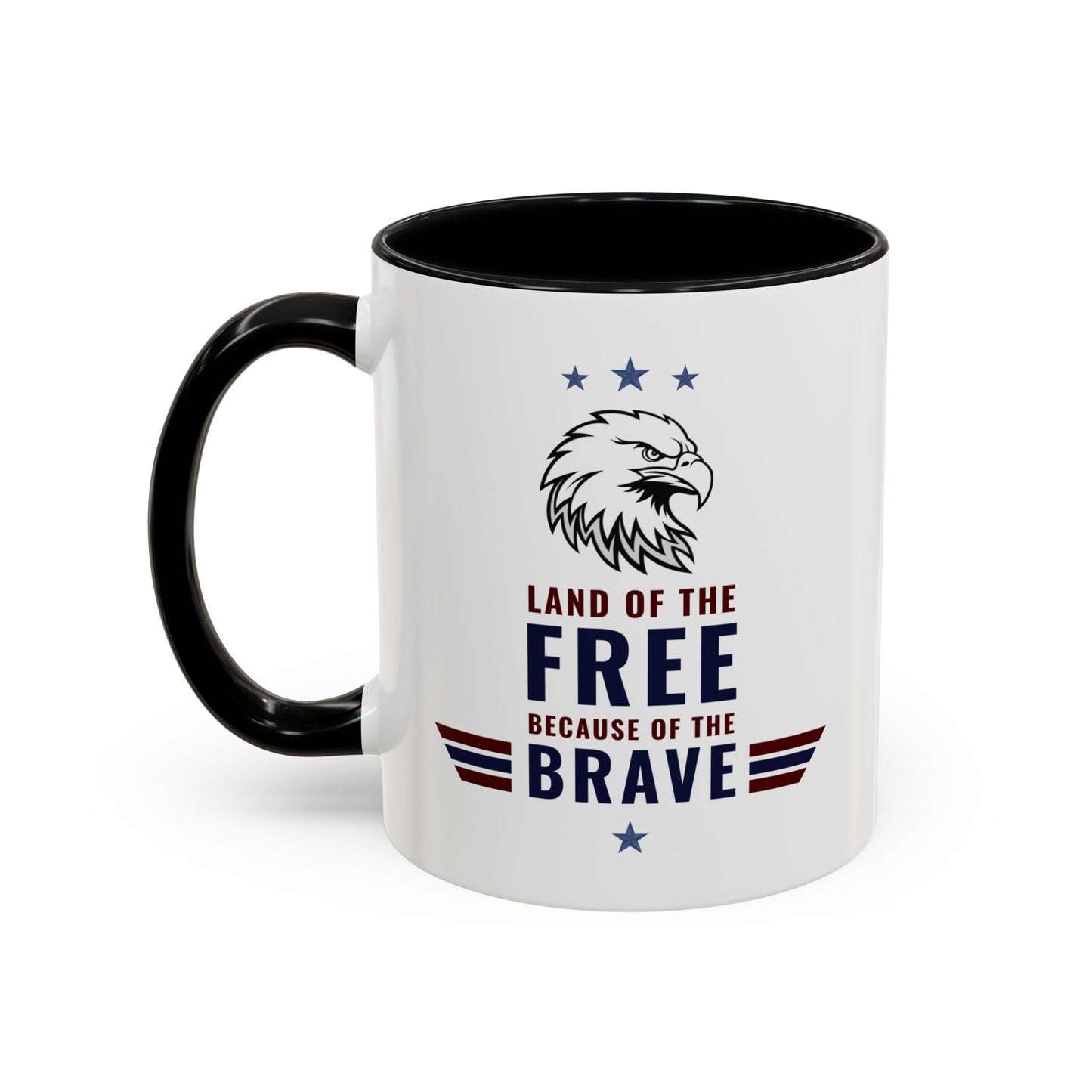 Patriotic Striped Accent Coffee Mug (11/15oz)