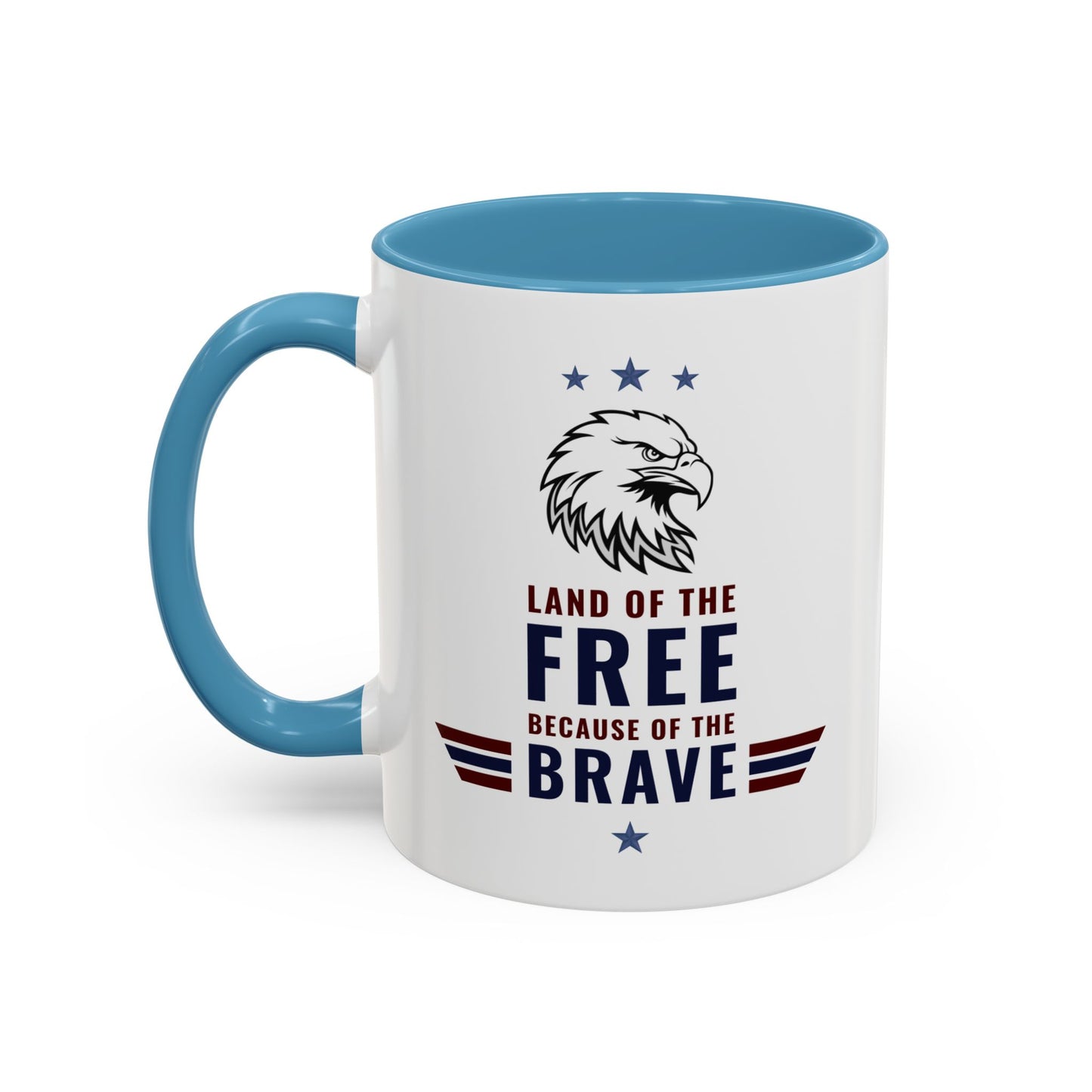 Patriotic Striped Accent Coffee Mug (11/15oz)